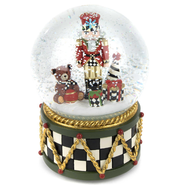 MACKENZIE-CHILDS Snow Globe, Christmas Decor for Living Room, Nutcracker