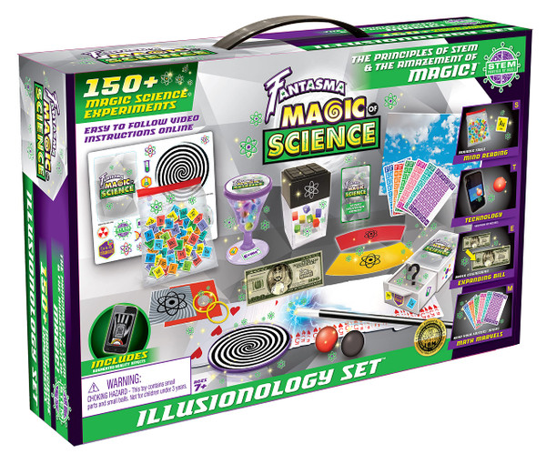 Fantasma Magic of Science Illusionology STEM Based Magic Set - Over 150 Science Experiments and Tricks, Blue