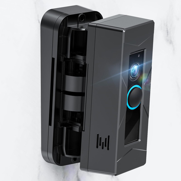 Trushome Wired Anti-Theft Camera Mount with Angle Mount and Wedge, Compatible with Ring Wired Doorbells, Adjustable Angle 0°-70° (Doorbell Not Included, Not Compatible with Blink/Eufy)