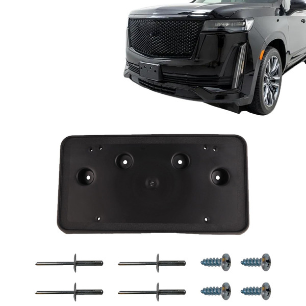 Eterpace Front License Plate Bracket W/Bolts Compatible with Cadillac Escalade ESV 2021 2022 2023, License Plate Holder Frame Case Mount, Replace#GM1068239, 84378315