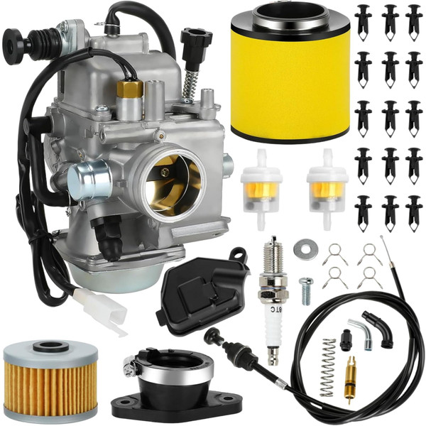 FourTrax 300 Carburetor Tune Up Kit Fits for Honda Rancher 350 2000-2006 TRX350 TRX300 TRX350TM TRX350TE Foreman 400 450 Parts, Carb Replaces 16100-HN5-M41, with Air Filter and Oil Filter