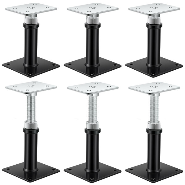 Zonon 2 Pack Adjustable Floor Jack Post, 6"-9" Height Range, Mini House Screw Jack for Floors Stairs Joist Lifting Supports, Load Capacity up to 7000 Lbs