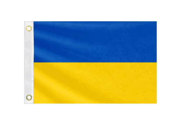 Double Sided Ukraine Boat Flag 12x18 Inches for Bike Motorcycle Truck Small Ukrainian National Nautical Flag 220D Heavy Duty Printed Nylon with 2 Brass Grommets (Ukraine, 12x18IN 3PLY)