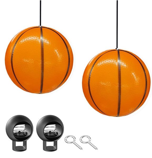 Rneswi 2PC Garage Parking Assistance Tennis Balls, Garage Car Stop Indicator, Garage Tennis Ball Parking Aid, Suitable for Parking aids for Home Garage. (Basketball)