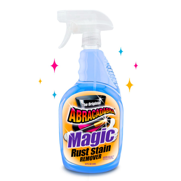 Abracadabra® Magic Rust Remover 32oz – Premium Rust Stain Remover for Concrete, Fiberglass, Glass, fabrics, Vinyl, Metals, Carpet & More – Fast & Powerful Cleaning for Home & Outdoor Use