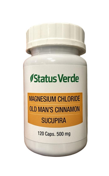 STATUS VERDE - Magnesium Chloride+ Old Man's Cinnamon+ Sucupira 500 Mg (120 Capsules) Plant Based
