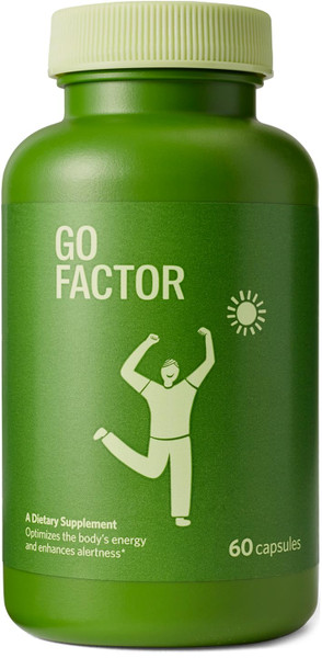Go Factor Energy Supplement with Vitamin B Complex & Taurine | Natural, Fast Acting, Non-Habit Forming | Enhances Alertness, Boosts Energy, Supports Muscular Efficiency, Aids Recovery - 60 Capsules