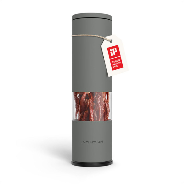 LARS NYSØM Chili Mill with Stainless Steel Cutting Blade I Premium Chili Cutter I Design Spice Mill (Ash Gray)