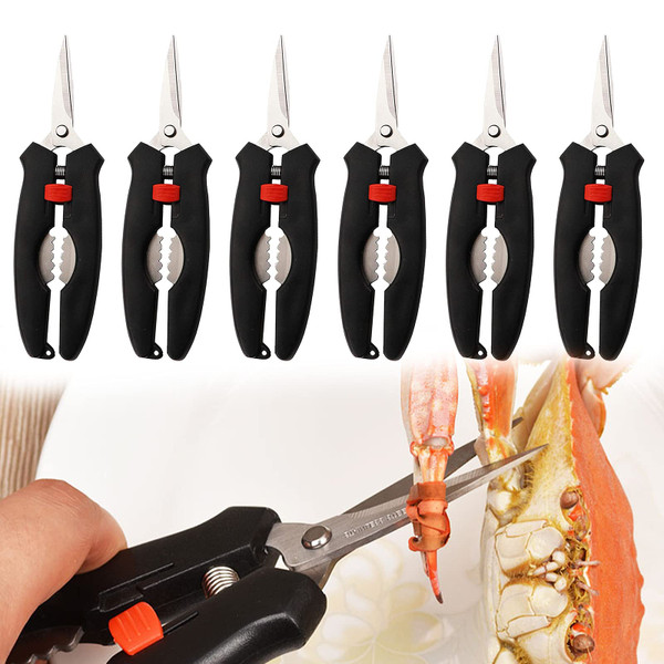 BLBYHO Crab Scissors, Seafood Scissors, Lobster Shears, Crab Tools, Stainless Steel, 6 Pack BLBYHO Crab Scissors, Seafood Scissors, Lobster Shears, Crab Tools, Stainless Steel, 6 Pack