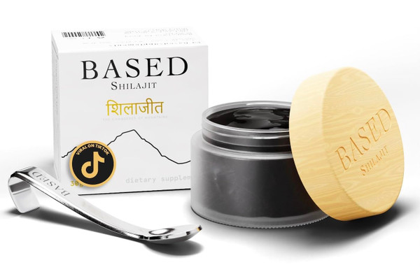 Based Shilajit | Pure Shilajit Resin with Max Potency, Energy & Immune Support for Men and Women | Rich in Fulvic Acid and 85+ Trace Minerals, 60 Servings
