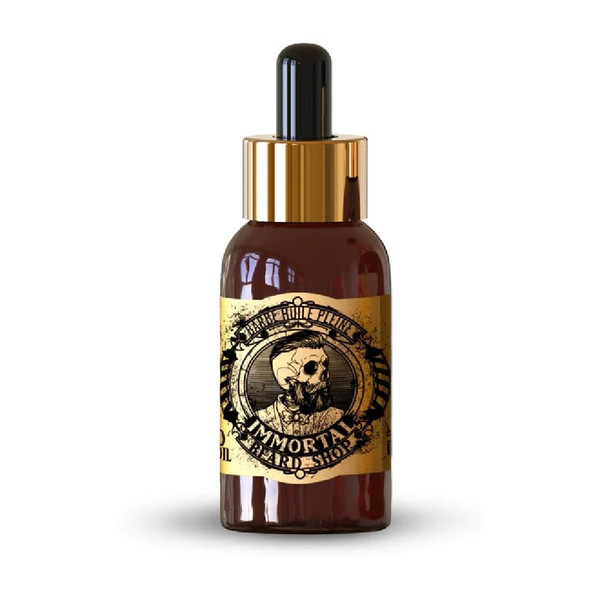 Immortal NYC Beard Oil (50 ml, Musky Scent), Helps Beard Growth, Full and Lavish, Soft and Shiny, Easy Application, Vitamin E, Beard Grooming Oil, Perfect Gifts for Bearded Men