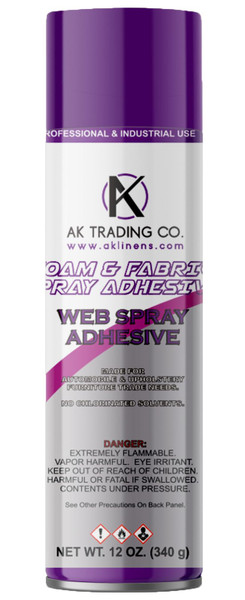 AK TRADING CO. Professional Quality General Multipurpose Spray Adhesive, 12-Ounce for Acoustic Panels & Craft Upholstery Foam Adhesive & Fabric Glue