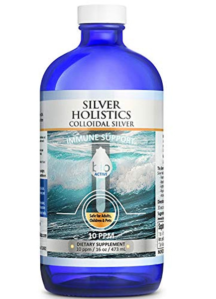 Colloidal Silver Liquid - 16 oz Glass Bottle by Silver Holisitcs