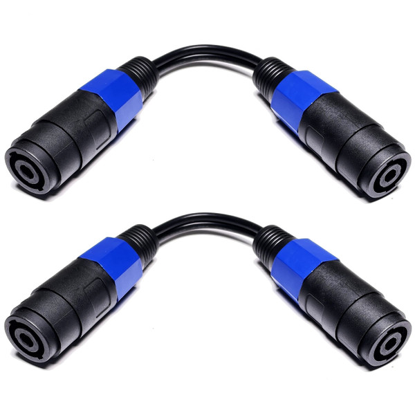 CNCESS CESS-124 Speakon Female to Female Connector Jack 2 Pole Straight Coupler Cable for Speaker/Amp, 2 Pack CNCESS CESS-124 Speakon Female to Female Connector Jack 2 Pole Straight Coupler Cable for Speaker/Amp, 2 Pack