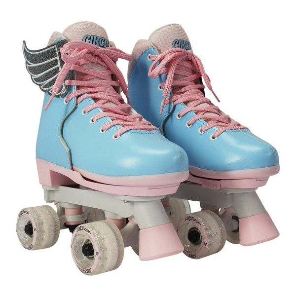 Circle Society Classic Adjustable Roller Skates for Kids - Cotton Candy Design, Sizes 3-7 US Girls - Perfect for Indoor and Outdoor Skating Fun and Active Play