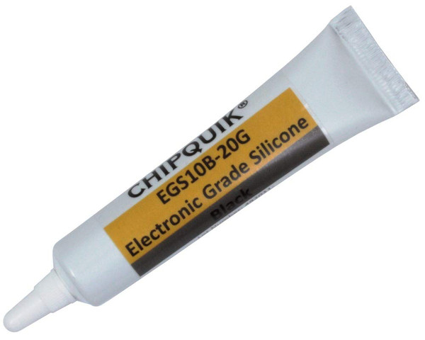 Chip Quik EGS10B-20G Electronics Grade Silicone Adhesive Sealant 20g (0.7oz) Squeeze Tube (Black) for Precision Dispensing