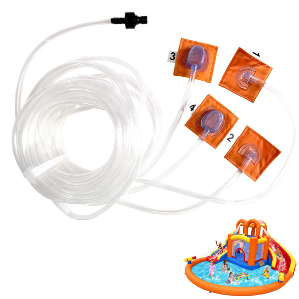 HuaKastro Sprinkler Hose with 4 Heads, Water Tube Assembly Kit Replacement - for B0CQK1T89L: HuaKastro 14.2x12.8FT Inflatable Water Slide HuaKastro Sprinkler Hose with 4 Heads, Water Tube Assembly Kit Replacement - for B0CQK1T89L: HuaKastro 14.2x12.8FT Inflatable Water Slide