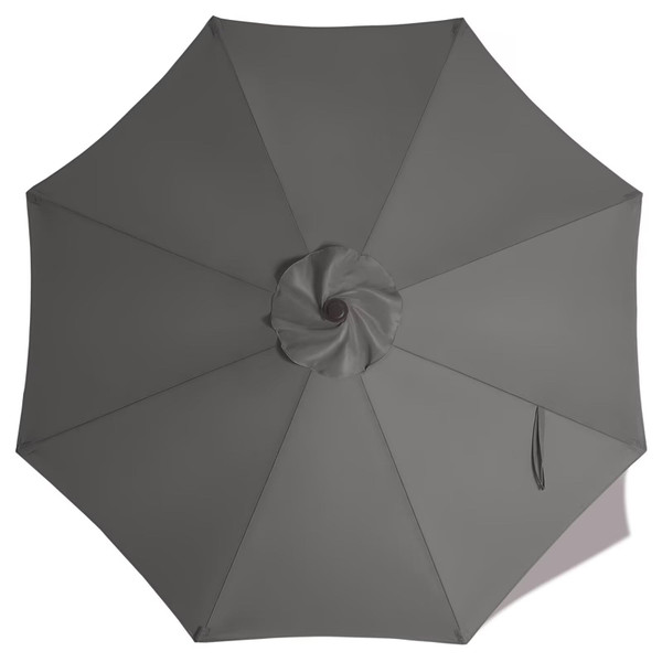ABCCANOPY 9ft Outdoor Umbrella Replacement Top Suit 8 Ribs (Dark Gray)