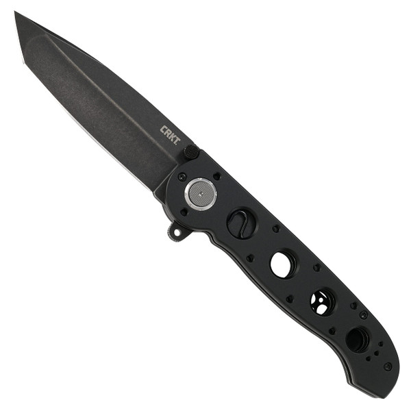 CRKT M16-04DB Assisted Folding Knife with Deadbolt Lock - D2 Plain Edge Blade, Aluminum Handle, Reversible Pocket Clip, M16-04DB