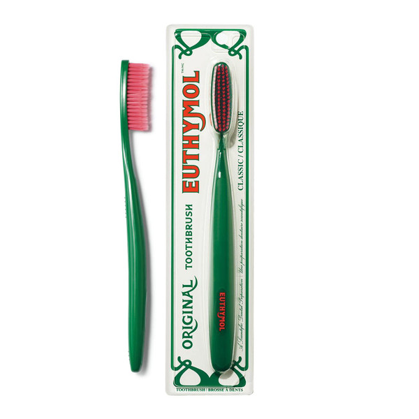Euthymol] Classic Toothbrush, Large - Full Head, Soft Bristle Triple Curve Manual Toothbrush for Maximum, Efficient Cleaning and Sensitive Gums and Teeth