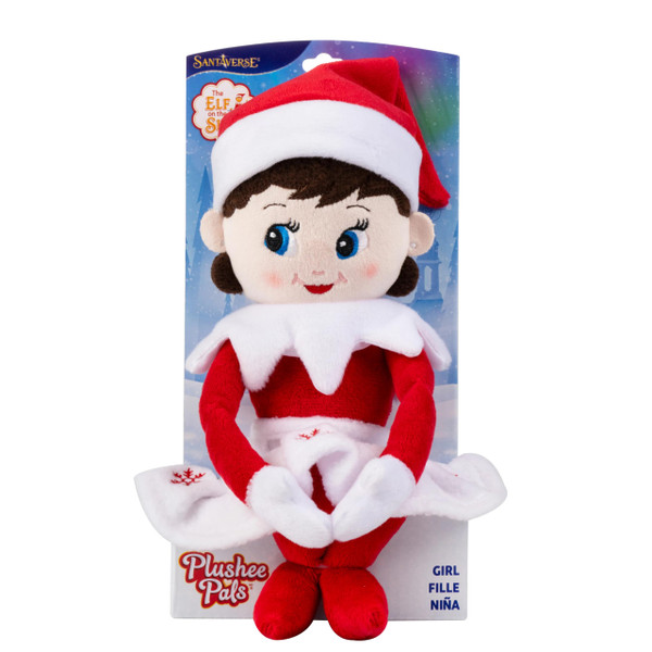 The Elf on the Shelf Plushee Pals - 17-inch Scout Elf Plush Toys - Huggable and Lovable Blue Eyed Girl Stuffed Elf Plush