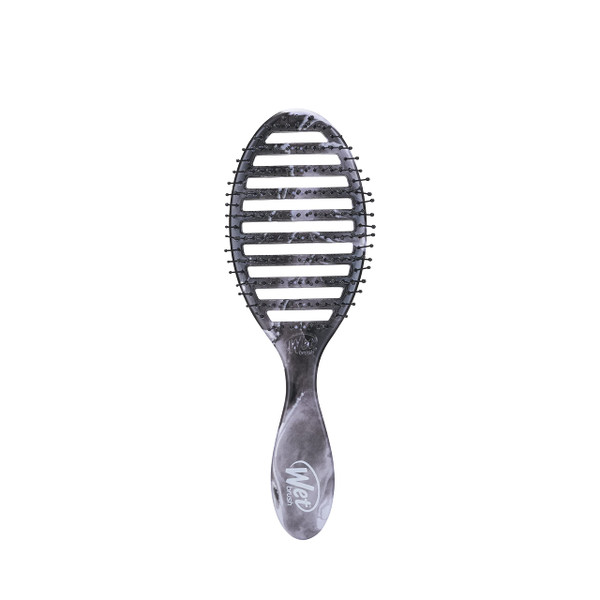 Wet Brush Speed Dry Hair Brush - Onyx (Metallic Marble) - Vented Design and Ultra Soft HeatFlex Bristles Are Blow Dry Safe With Ergonomic Handle Manages Tangle and Uncontrollable Hair - Pain-Free