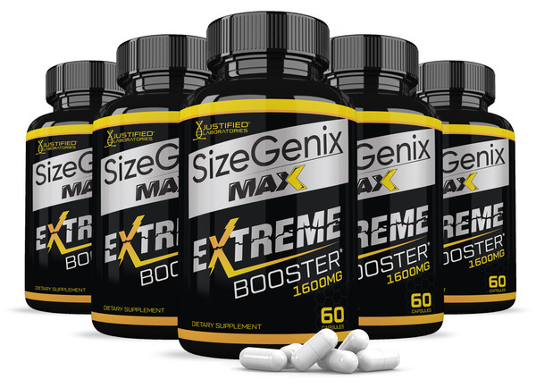 (5 Pack) Sizegenix Max 1600MG Advanced Men's Health Formula 300 Capsules