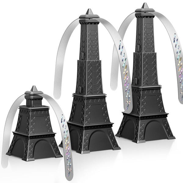 3PCS Fly Fans for Outdoor Tables, Retractable Fly Fan Repellent Indoor Outdoor, Portable Fly Fans Spinner for Restaurant, Party, Home (Black).