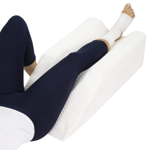 Xtra-Comfort Leg Elevation Pillow- Leg Wedge for Knee, Swelling, Elevation, After Surgery Must Haves - Post Surgery, Knee Pain Relief - Breathable for Knee, Ankle and Foot - Improve Blood Circulation