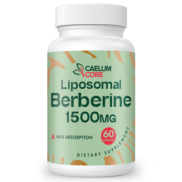 CaelumCore Liposomal Berberine HCL - Berberine 1500mg Activates AMPK, High Bioavailability Berberines Supplement for Women and Men, Supports Body Balance