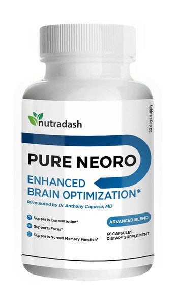 Pure Neoro Enhancer Brain Optimization - Pure Neoro Brain Supplement - Pure Neoro Boost Advanced Formula (60 Capsules - 1 Month Supply)