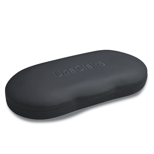 UpaClaire Clip-on Glasses Case Slim Hard Shell Ultra-light Retro Flat Glasses Storage Box Compression Resistant Black UpaClaire Clip-on Glasses Case Slim Hard Shell Ultra-light Retro Flat Glasses Storage Box Compression Resistant Black