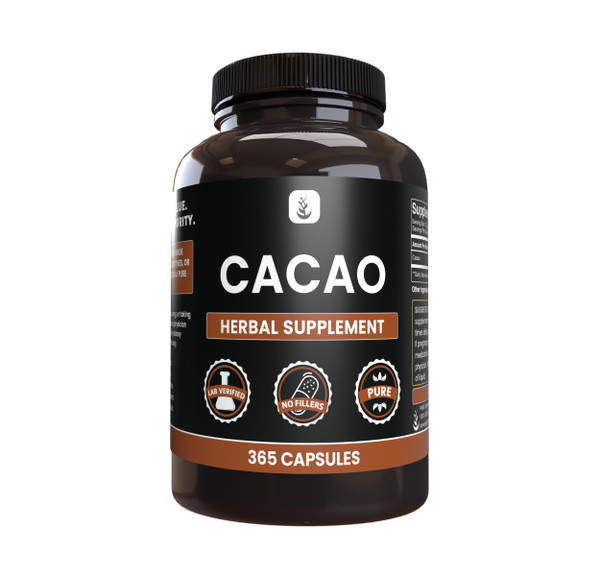 Pure Original Ingredients Cacao (365 Capsules) No Magnesium Or Rice Fillers, Always Pure, Lab Verified Pure Original Ingredients Cacao (365 Capsules) No Magnesium Or Rice Fillers, Always Pure, Lab Verified