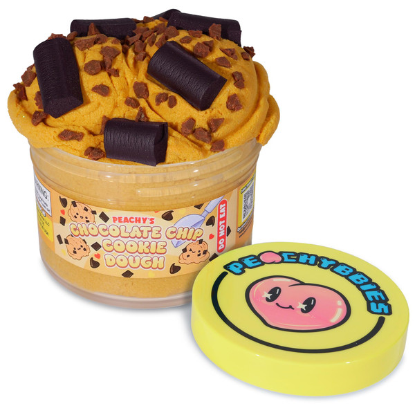 Peachybbies Slime Chocolate Chip Cookie Dough Cloud Slime - Made in USA Premium, 100% Authentic, 7 oz., Scented for Kids, ASMR, Axolotl Gifts, Fidget Toys