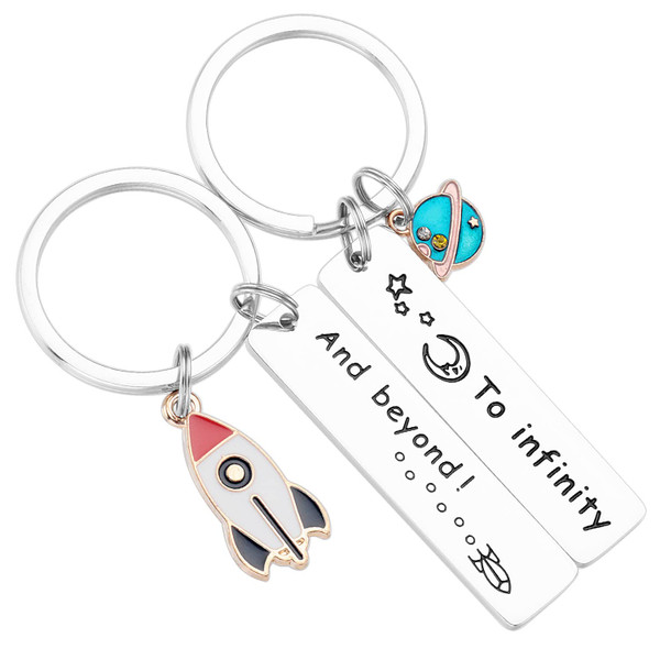 AHAETH Couples Keychain Gifts for Boyfriend and Girlfriend Rocket Planet Keychains I Love You to Infinity and Beyond Keychain AHAETH Couples Keychain Gifts for Boyfriend and Girlfriend Rocket Planet Keychains I Love You to Infinity and Beyond Keychain