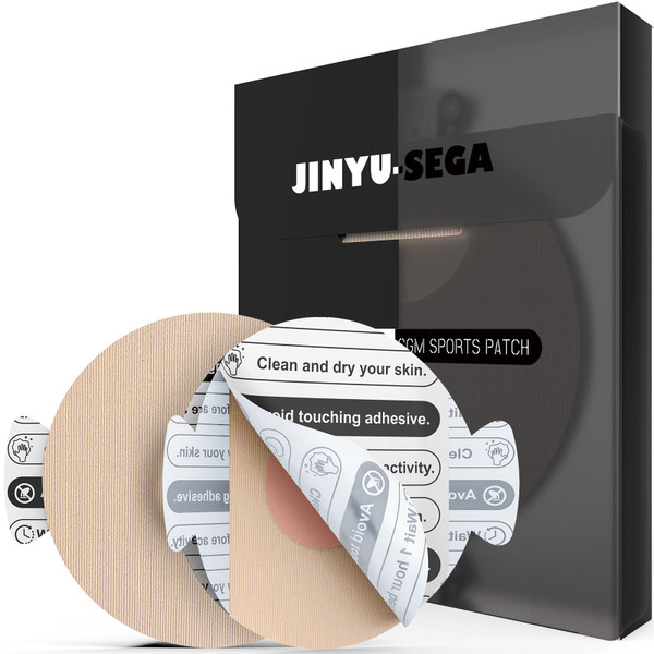 Jinyusega Adhesive Patches for Dexcom G7-20pcs Dexcom G7 Over Patches Waterproof, with Easy-Peel Tab Pre-Cut Backing,CGM Sensor Tape for 10-14 Days Nude