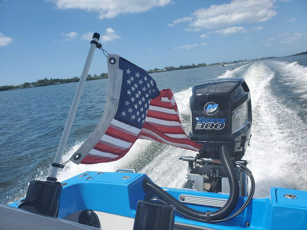 Cool Water Products The Original Rod Holder Boat Flag Pole - No Flag (2-1/2' Foot)