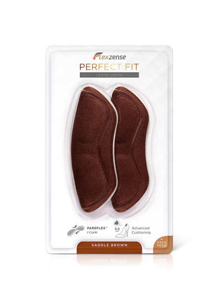 FLEXZENSE Premium Liners for Loose Shoes | Reduce The Spaces Inside Loose Shoes | 5.5 mm Thick | 1 Pair (Saddle Brown)