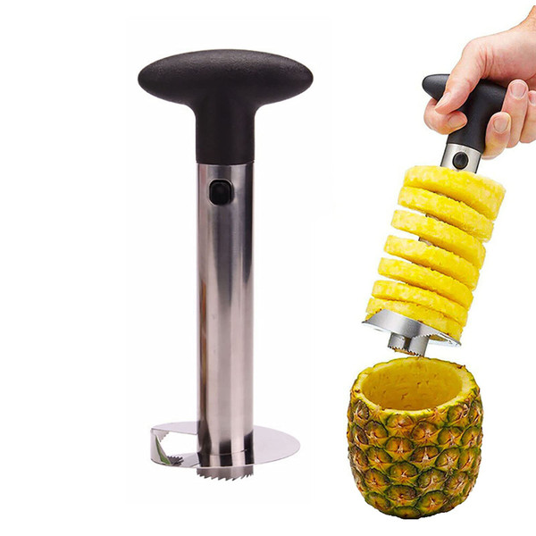 Pineapple Corer, Pineapple Cutter, Pineapple Corers Removal Slicing, Pineapple Corer and Slicer Tool, Stainless Steel Pineapple Cores Remover Tools with Sharp Blade for Diced Fruit Rings
