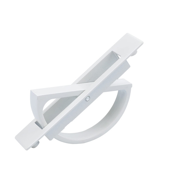 Txinmin Home 2 Pack Concealed Drawer Door Finger Insert Recessed Flush Pull Handle with Resin Back Cap, Ivory White