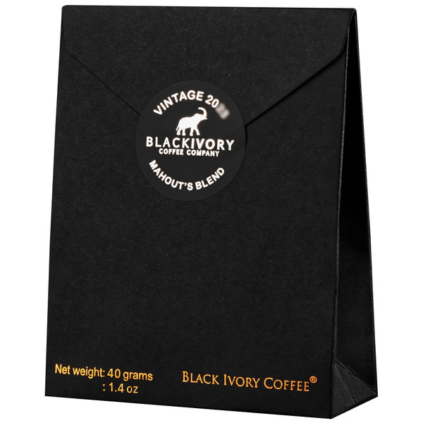 Black Ivory Mahout's Blend - An Exquisite Blend of The World's Most Expensive Coffee, Elephant Refined and Medium Roast Arabica Beans, Luxury Coffee Lover's Gifts