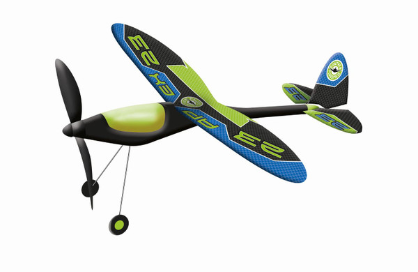 Unbekannt 1658 High Performance Aircraft Apex, Powered Rubber Engine, foil Covered Spring Steel Frame, Flight Distance up to 100 m, Approx. 49 x 50 cm, Large for Children Aged 8 and up