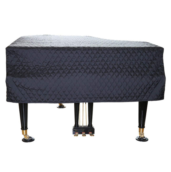 ESYUEL Grand Piano Cover Dust Protective Cover with Quilted Diamond Pattern (200cm/78.75in, Black)