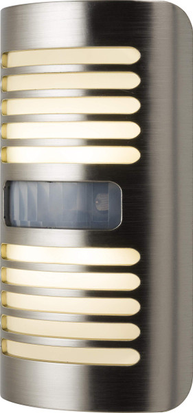 GE Enbrighten LED Motion Sensor Night Light, Plug-In, 40 Lumens, Motion-Select with 25ft Detection, Dusk-to-Dawn, Brushed Nickel Louver – 37299 (1 Pack)