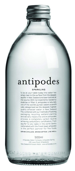 Antipodes - Sparkling Water - 16.9 oz (500 mL) (12 Glass Bottles)