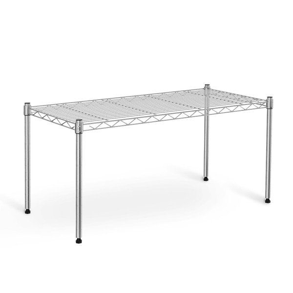 Simple Deluxe 1-Tier Shelving Unit, 29.92" W x 13.78" D x 14.96" H Steel Organizer Wire Rack, Chrome
