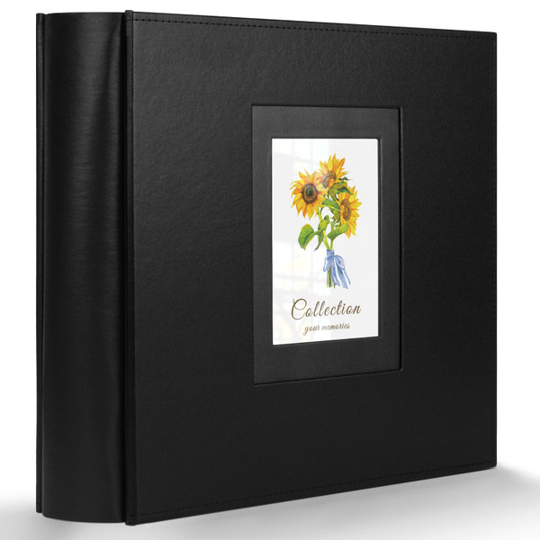 Photo Album 4x6 1000 Photos, Leather Cover Extra Large Capacity Wedding Family Graduation Baby Anniversary Vacation Birthday Christmas Holds 4x6 Pictures(Black, 1000 Pockets)