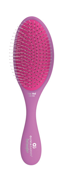 Olivia Garden OG Detangler Brush – Removable Cushion, Gentle Scalp Massage & Detangling for Wet or Dry, Fine to Medium Hair – Light Purple