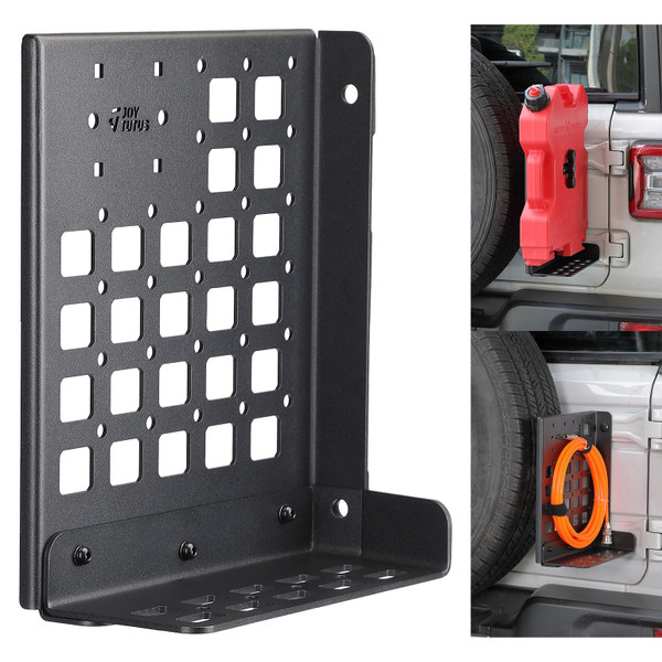 JOYTUTUS Gas Can Mount Bracket Step Foot Pedal Compatible with Wrangler JL 2018-2026, Wrangler Molle Cargo Storage Bracket Fits Standard Gasoline Locking Pack Mount
