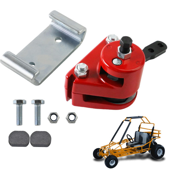 PACEWALKER Go Kart Mechanical Brake Caliper and Bracket with Pads for Manco 9598 9597 Yerf-Dog, Carter, ASW, Bristers, Airheart MB-1 Predator 212cc 196cc 6.5hp gx160 Go Kart Brake System Red